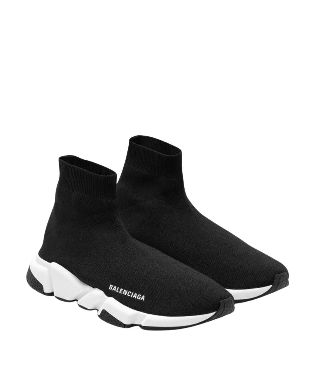 BALENCIAGA Черные синтетические высокие кроссовки / кеды, фото 1