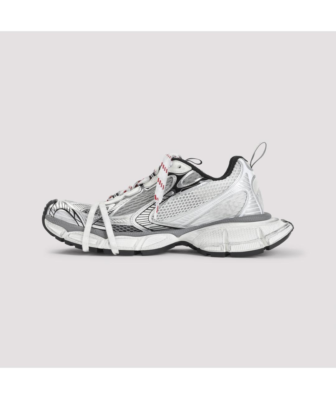 BALENCIAGA Белые синтетические низкие кроссовки / кеды, фото 3