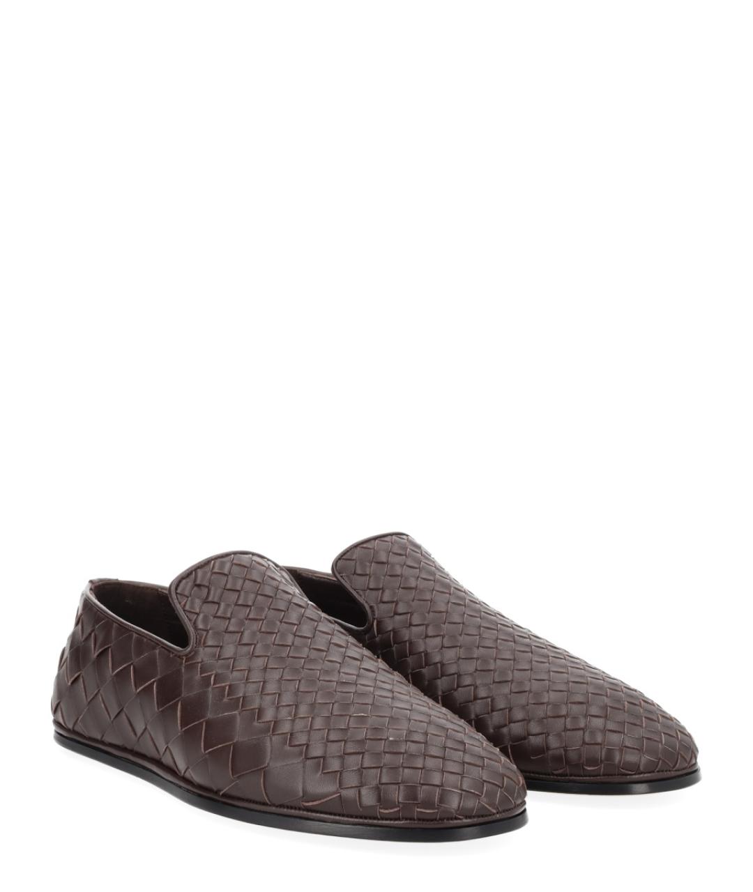BOTTEGA VENETA Коричневые кожаные лоферы, фото 2