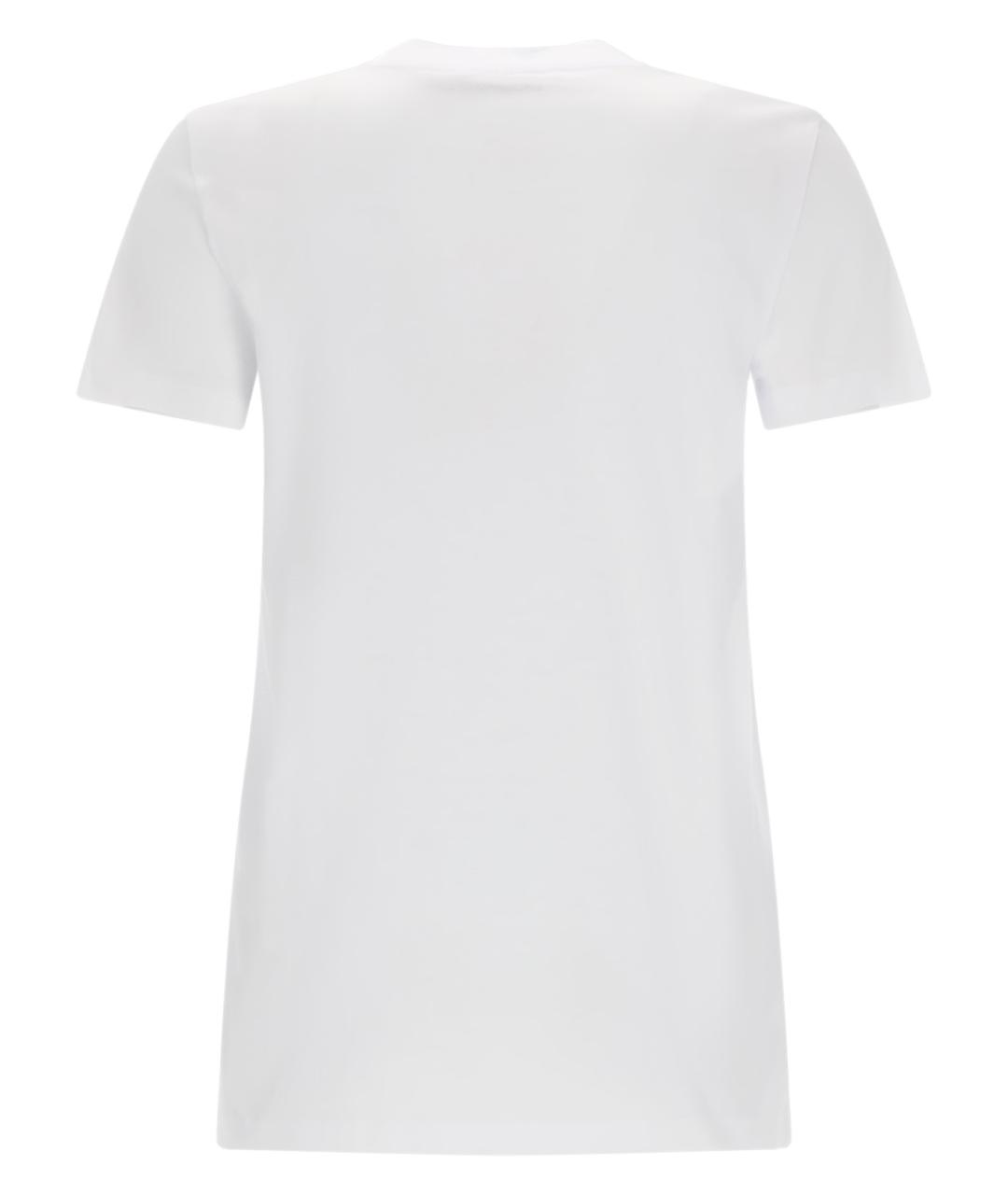 MAX MARA Белая хлопковая футболка, фото 3