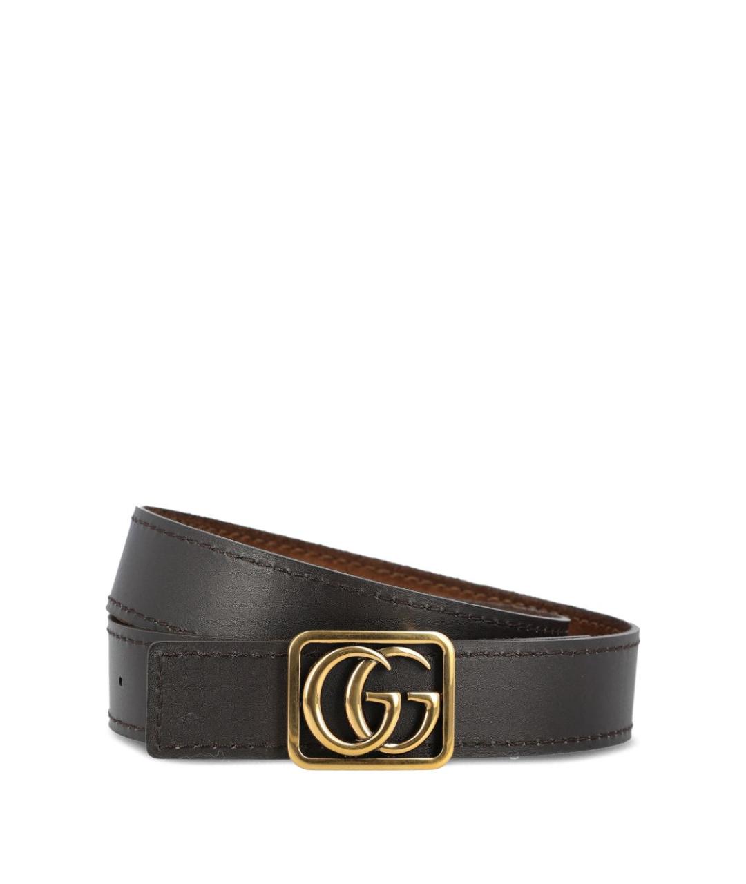 GUCCI Черный кожаный ремень, фото 3