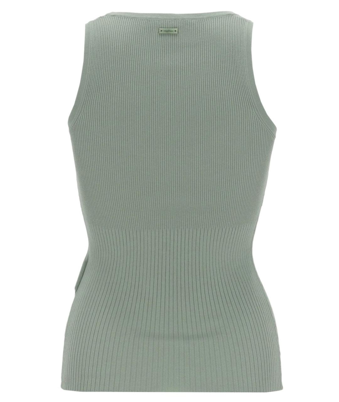 MAX MARA Зеленая вискозная майка, фото 3