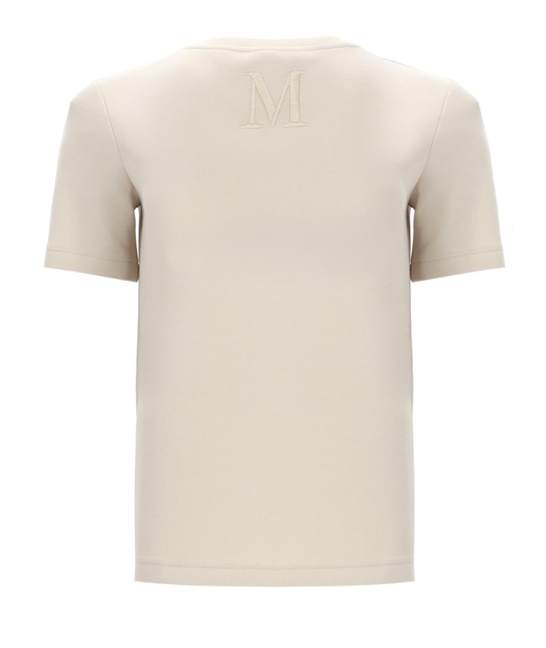 'S MAX MARA Бежевая хлопковая футболка, фото 2