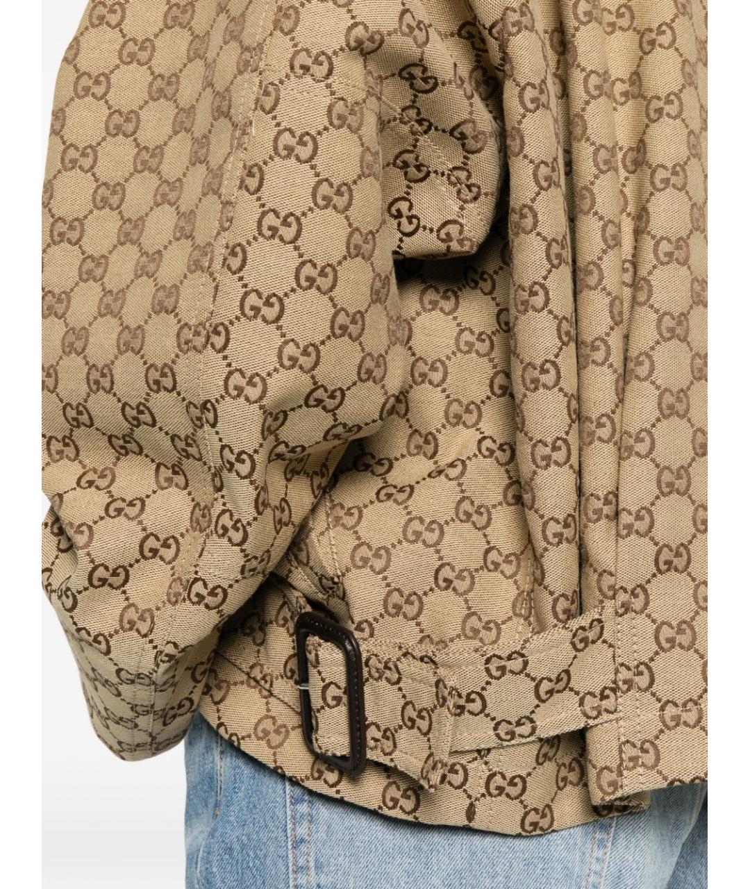 GUCCI Бежевая хлопковая куртка, фото 2