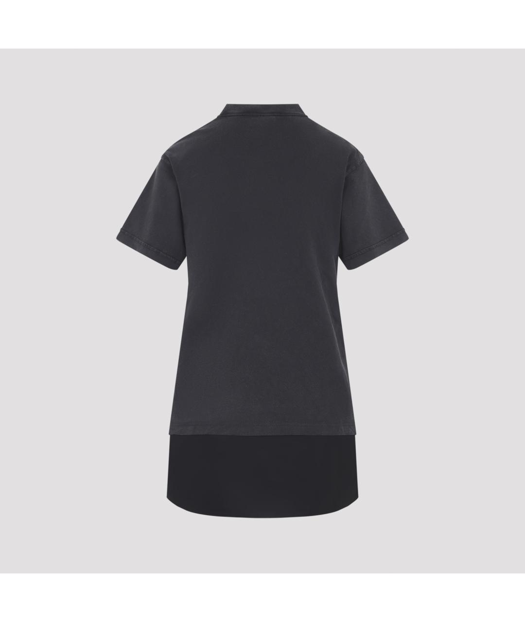 BALENCIAGA Черное хлопковое повседневное платье, фото 2