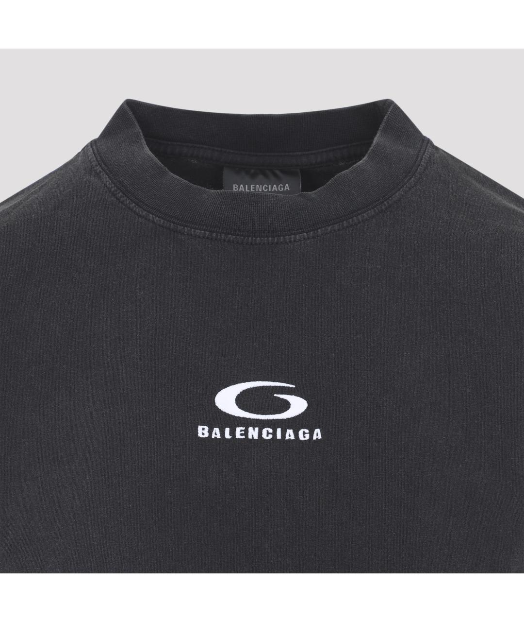 BALENCIAGA Черное хлопковое повседневное платье, фото 4