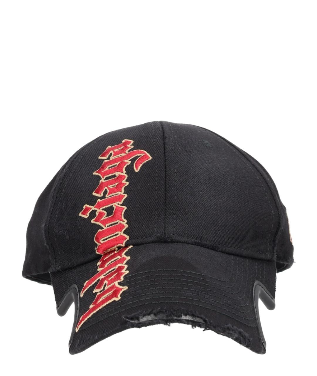 BALENCIAGA Черная хлопковая кепка/бейсболка, фото 1