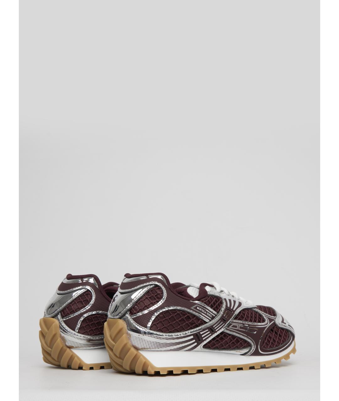 BOTTEGA VENETA Бордовые синтетические кроссовки, фото 3