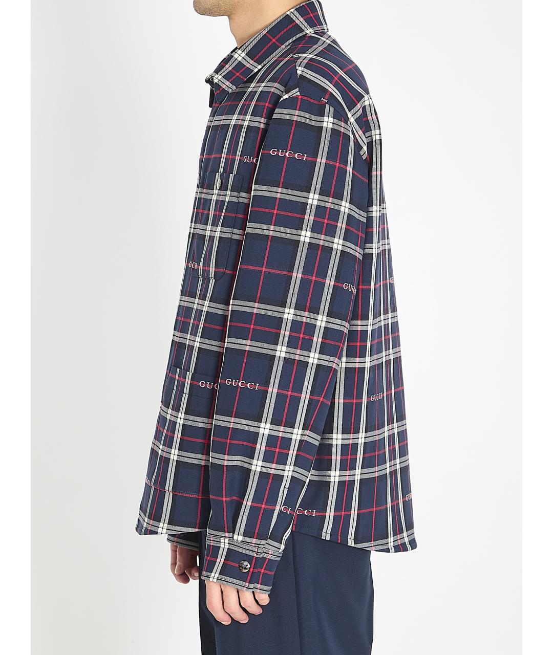 GUCCI Синяя хлопковая куртка, фото 3