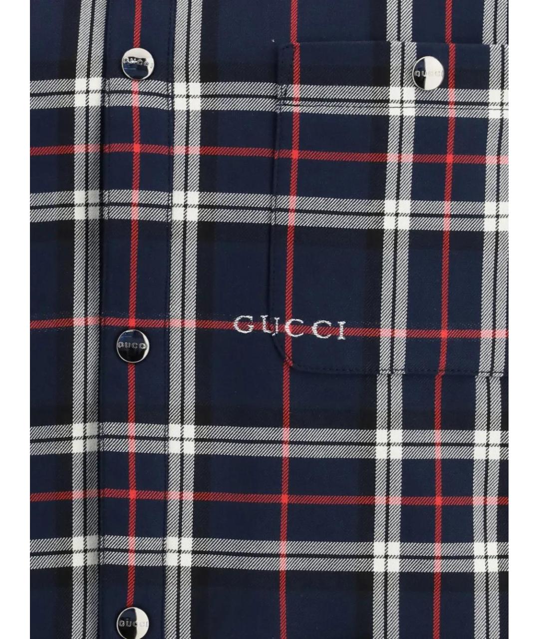 GUCCI Синяя хлопковая куртка, фото 5