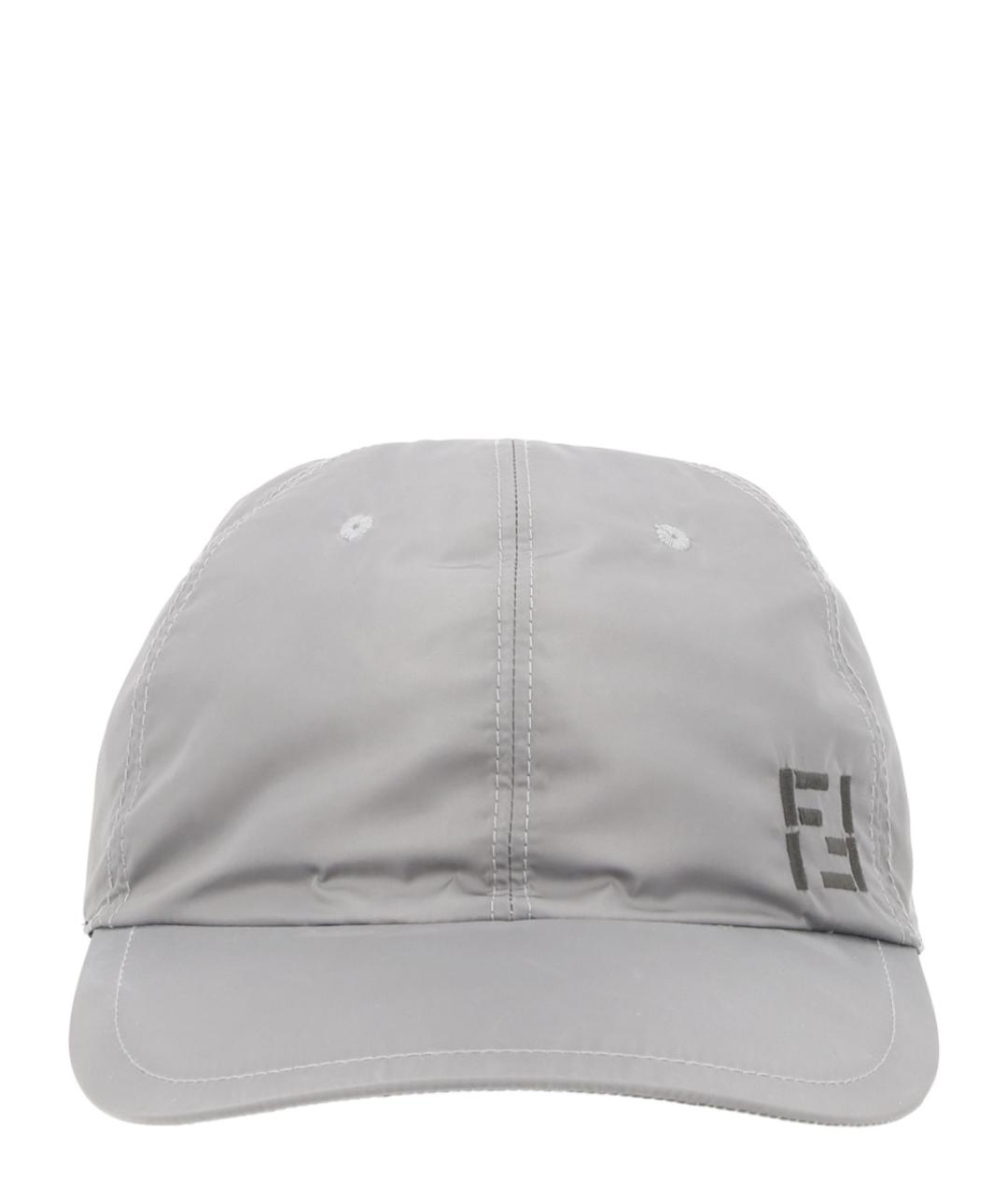 FENDI Серая синтетическая кепка/бейсболка, фото 1