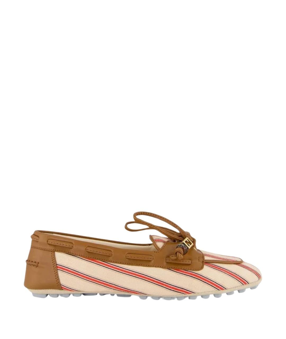 FENDI Мульти текстильные лоферы, фото 1