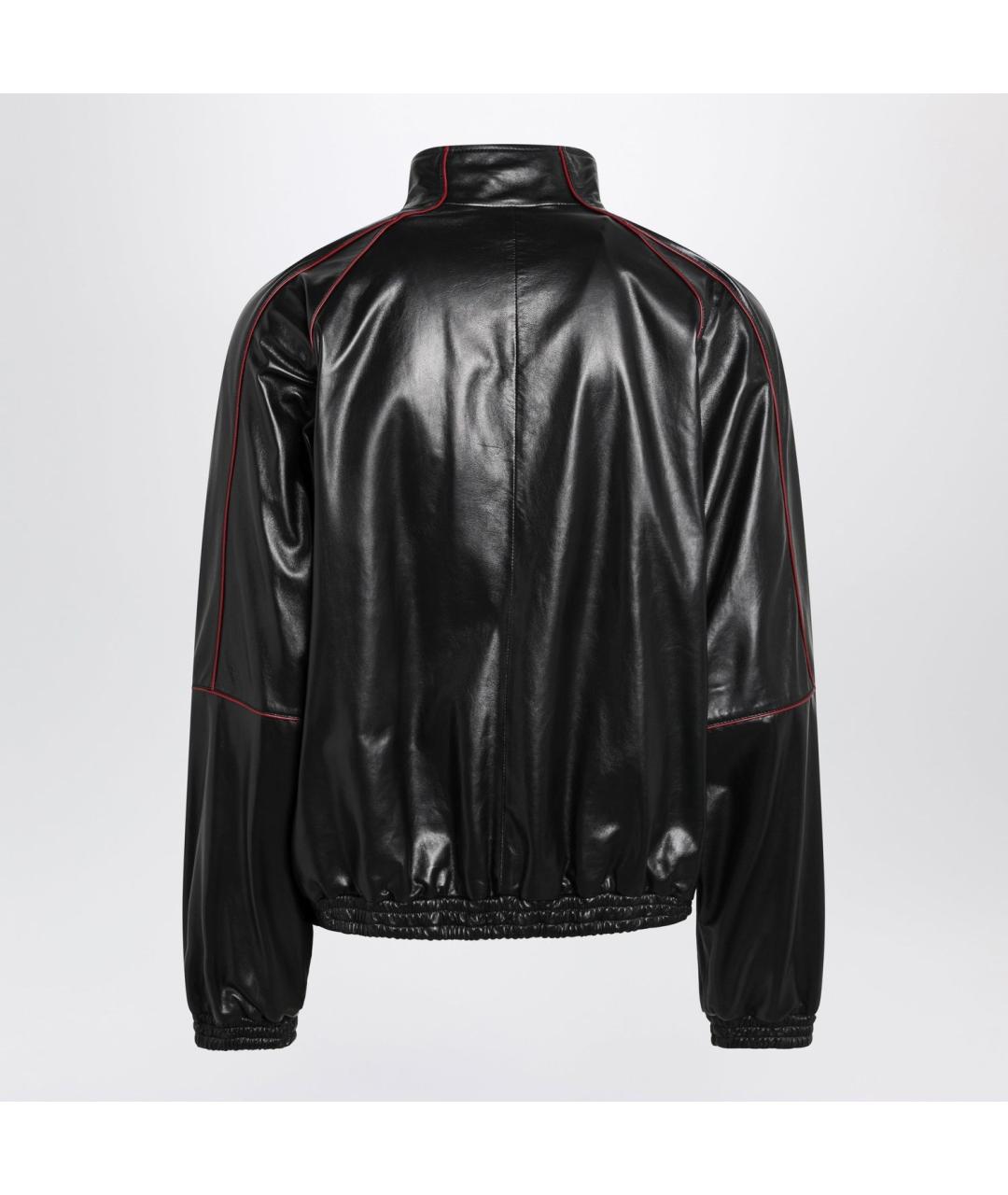 BALENCIAGA Черная кожаная куртка, фото 2