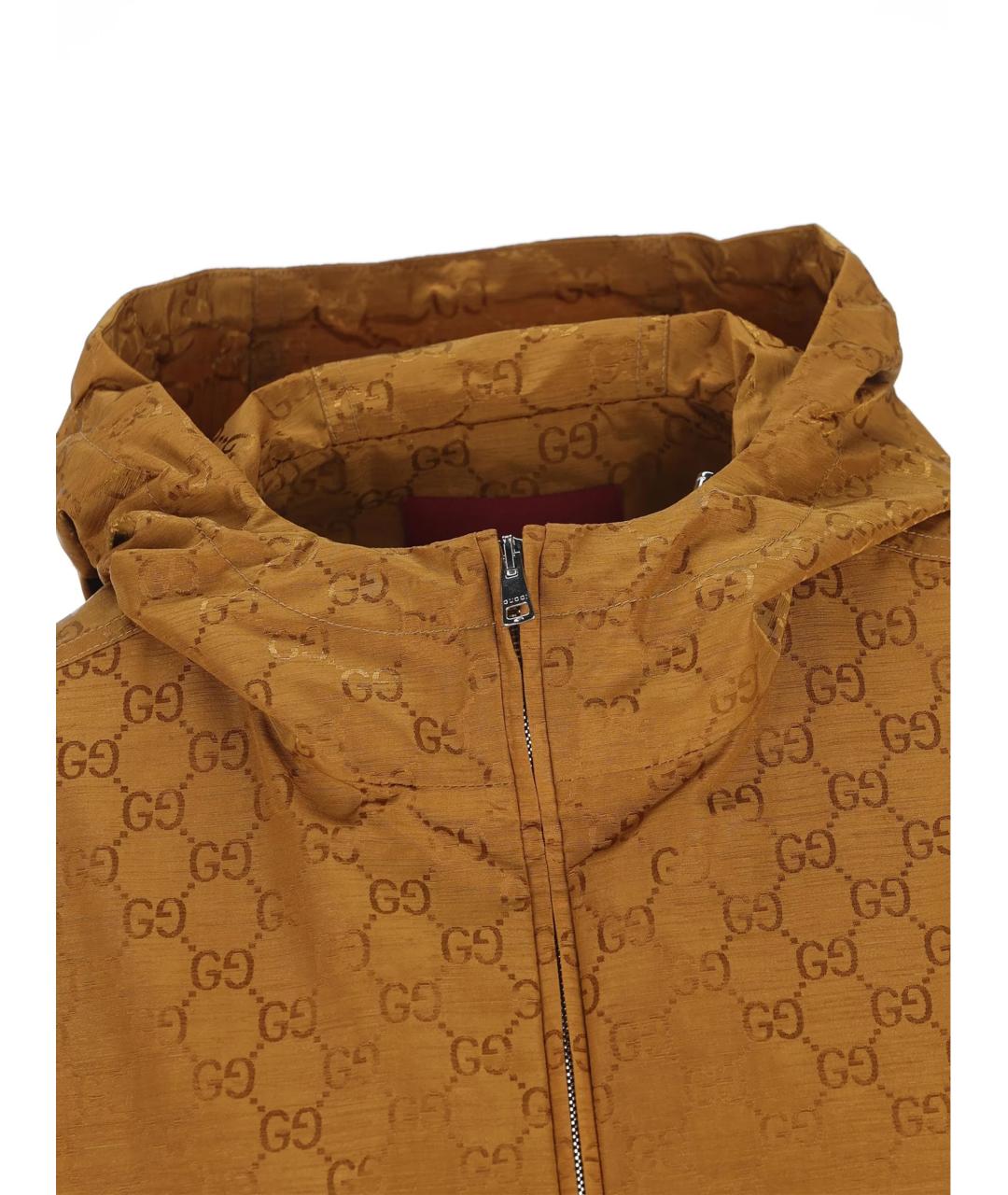 GUCCI Коричневая полиамидовая куртка, фото 3