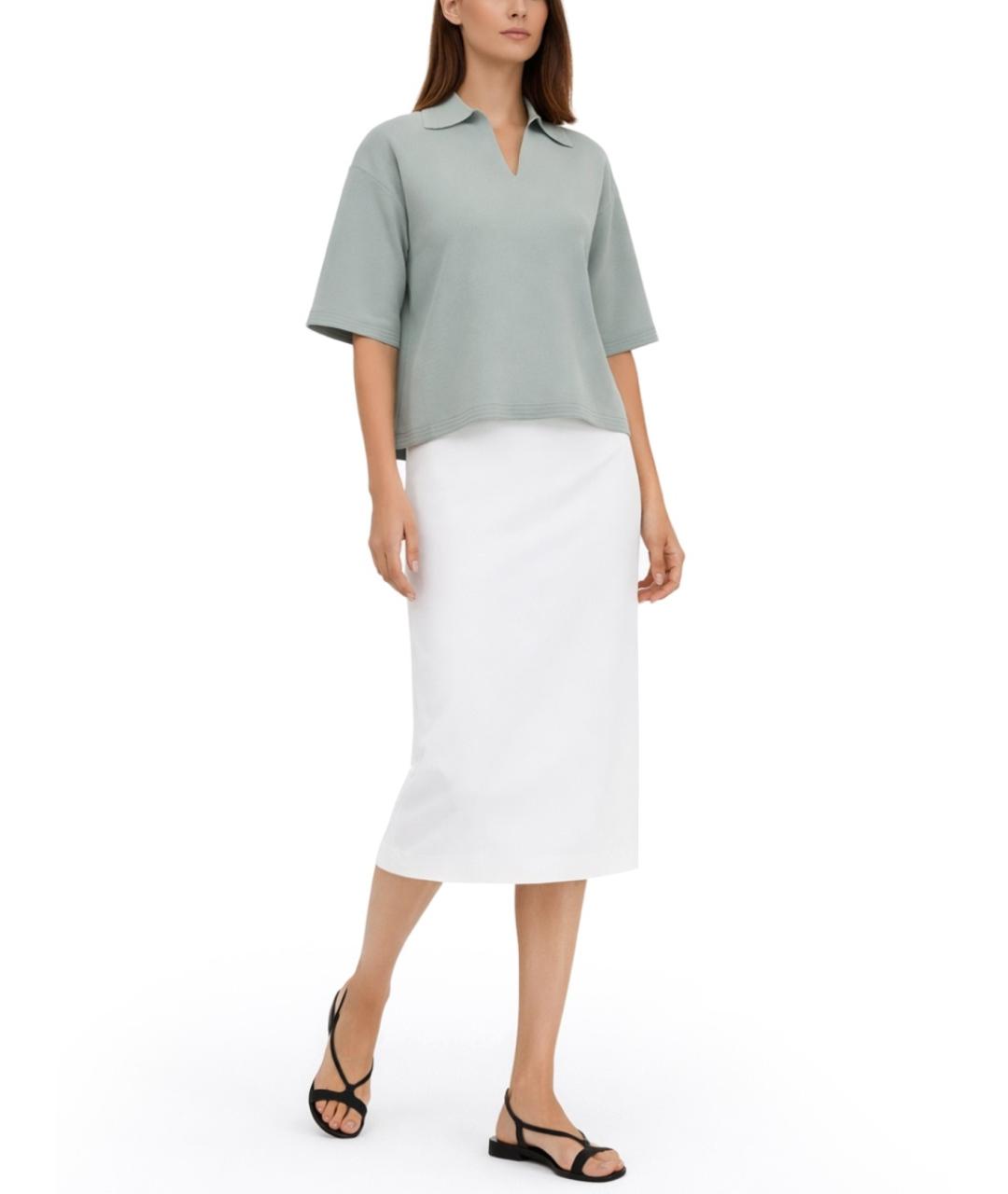 MAX MARA Зеленая вискозная футболка, фото 2