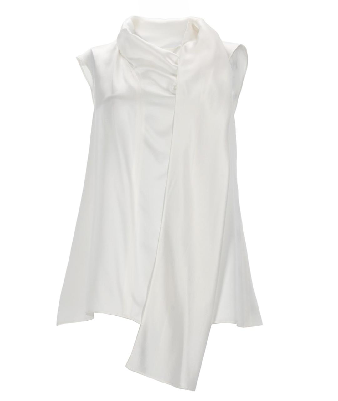'S MAX MARA Белая шелковая футболка, фото 1