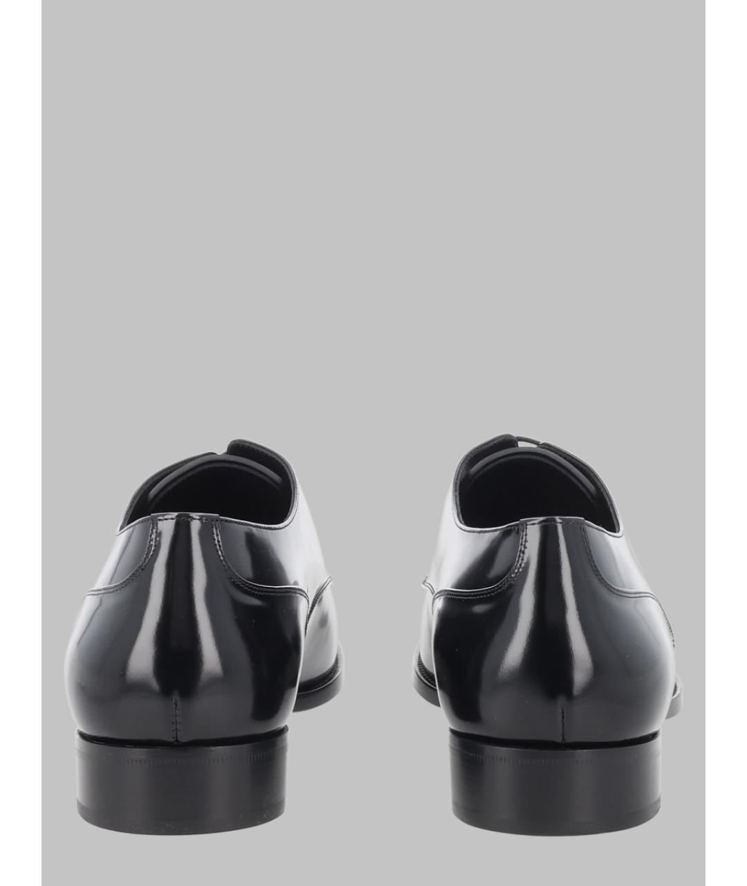 SAINT LAURENT Черные кожаные туфли, фото 3