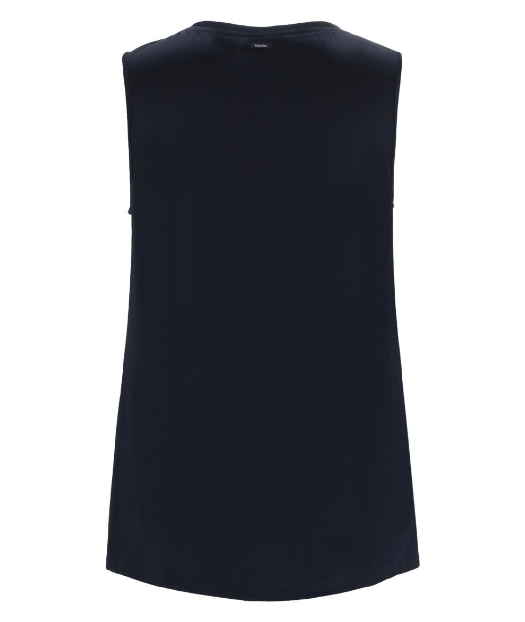 'S MAX MARA Синяя ацетатная майка, фото 2