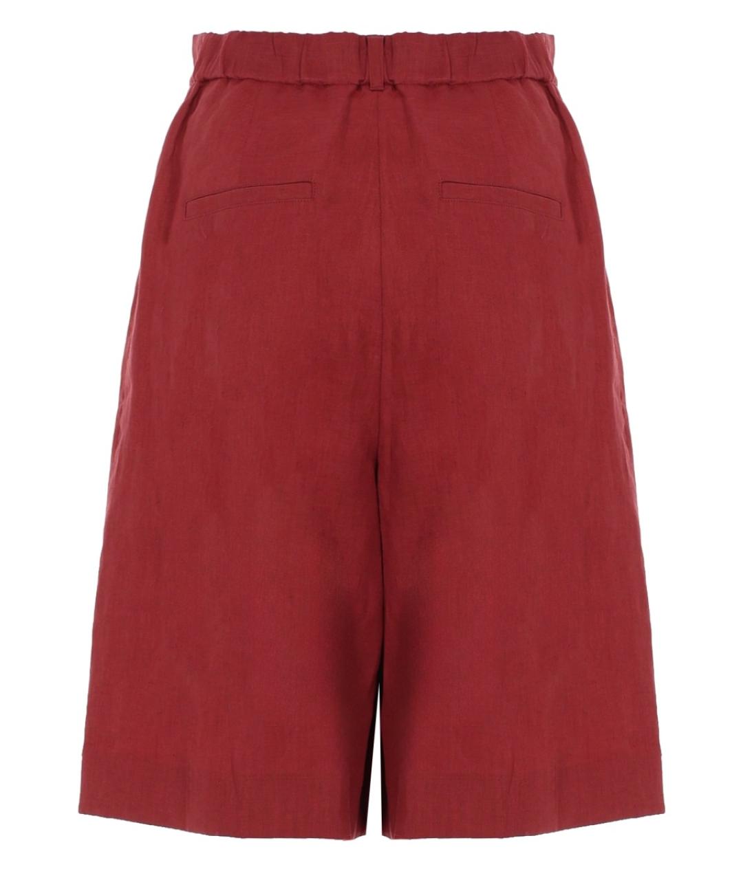 MAX MARA Красные льняные шорты, фото 3