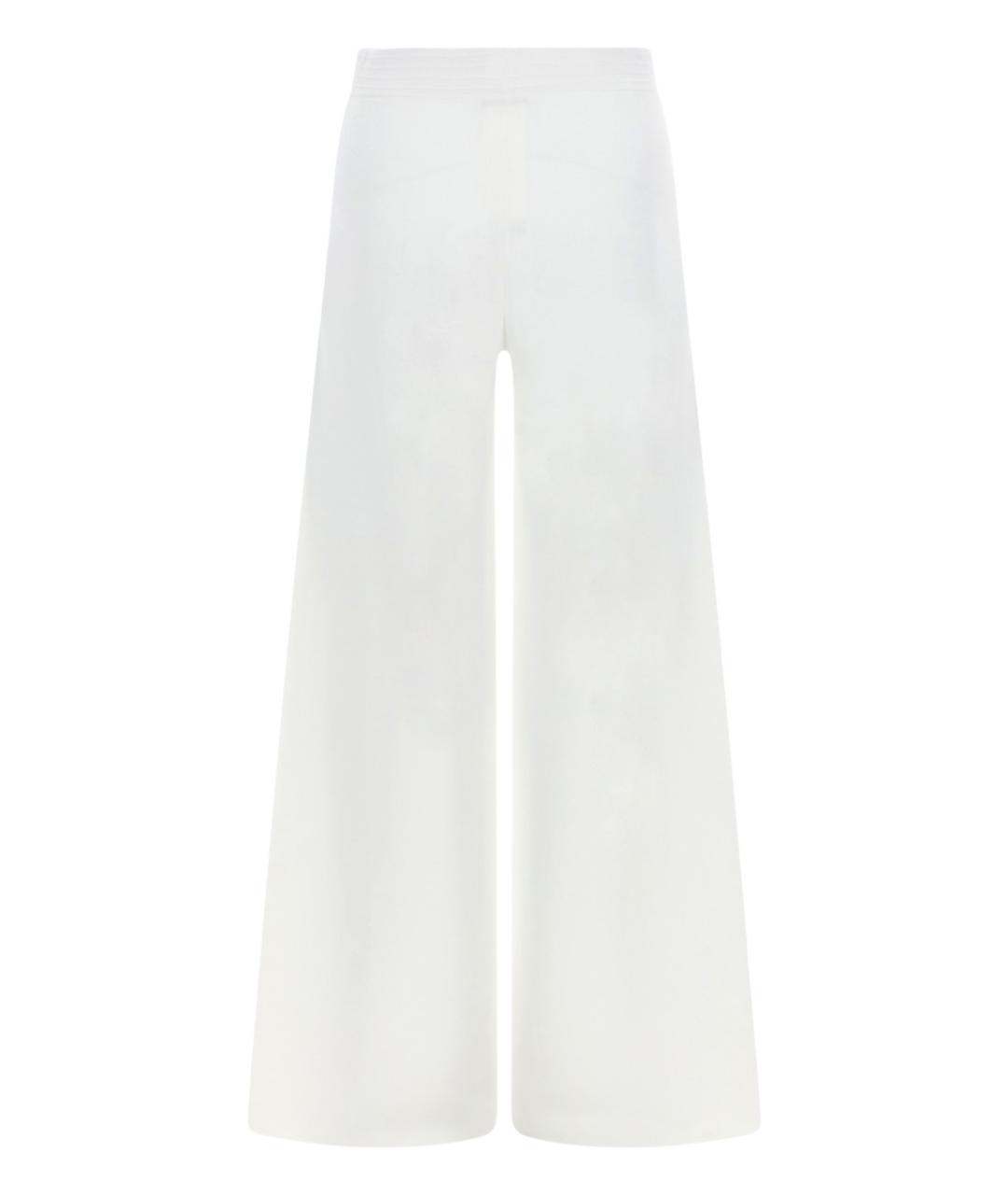 MAX MARA Белые вискозные прямые брюки, фото 3