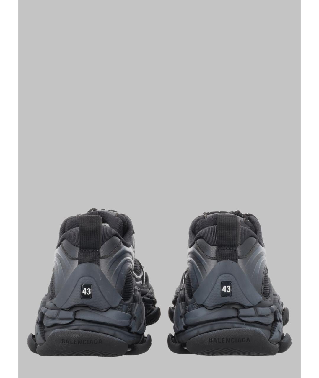 BALENCIAGA Черные синтетические низкие кроссовки / кеды, фото 3