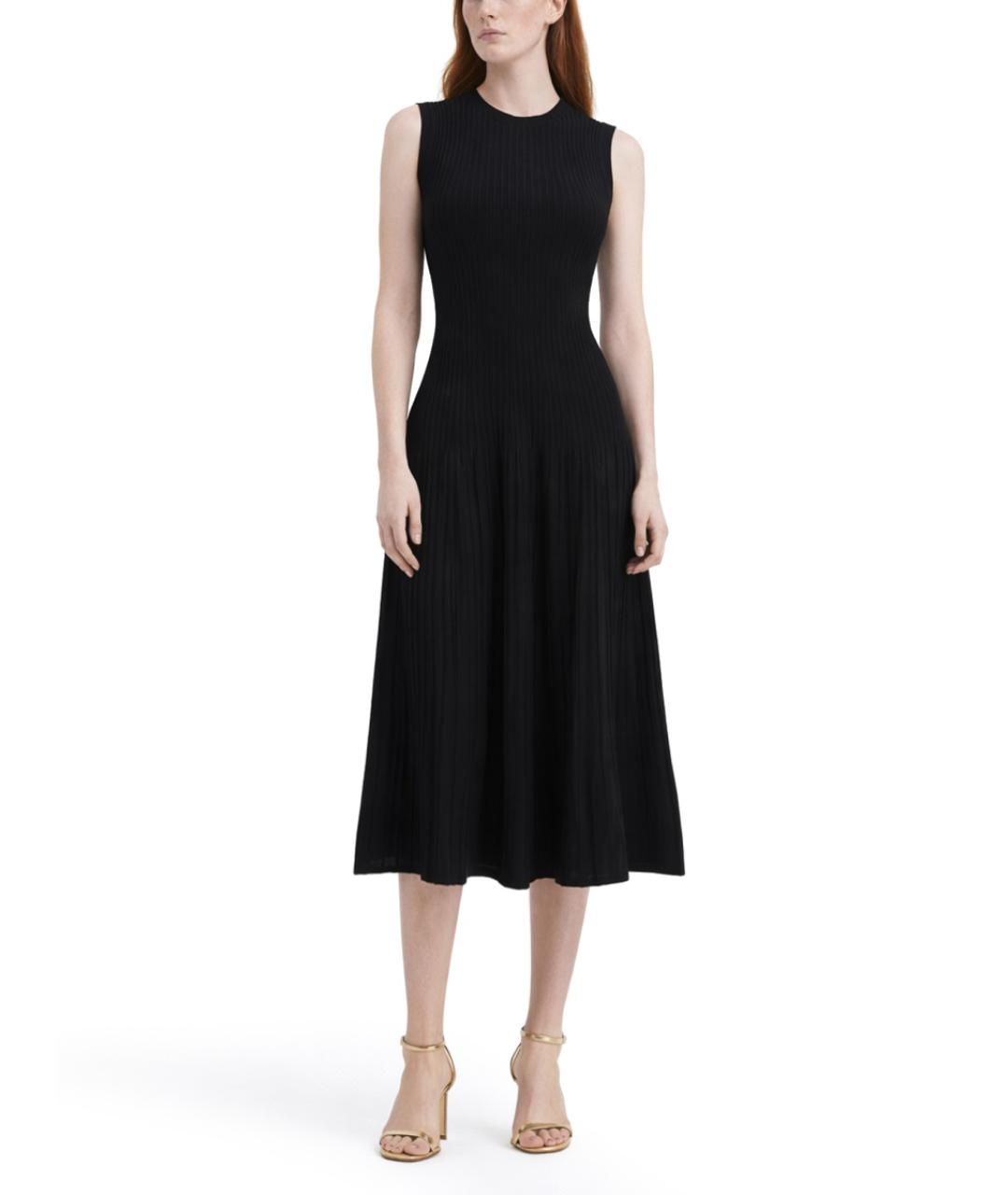 MAX MARA Черное вискозное повседневное платье, фото 2