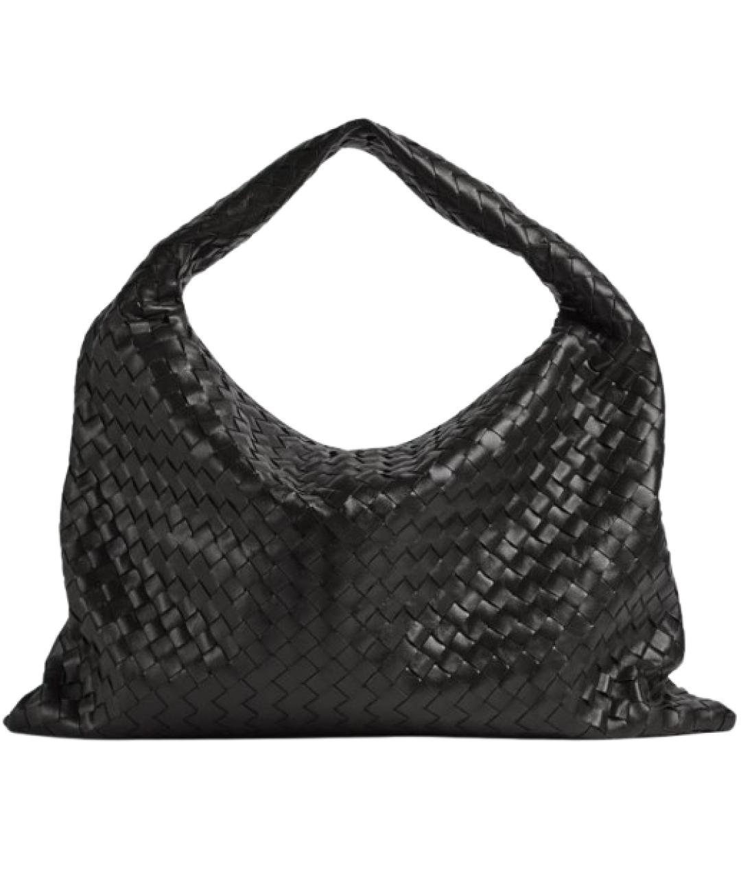 BOTTEGA VENETA Черная кожаная сумка через плечо, фото 2