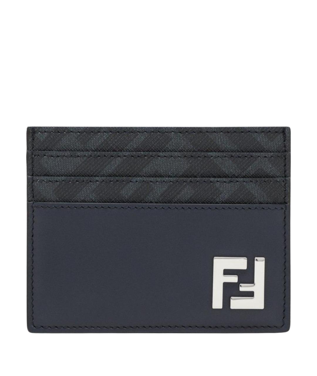 FENDI Синий кожаный кардхолдер, фото 1