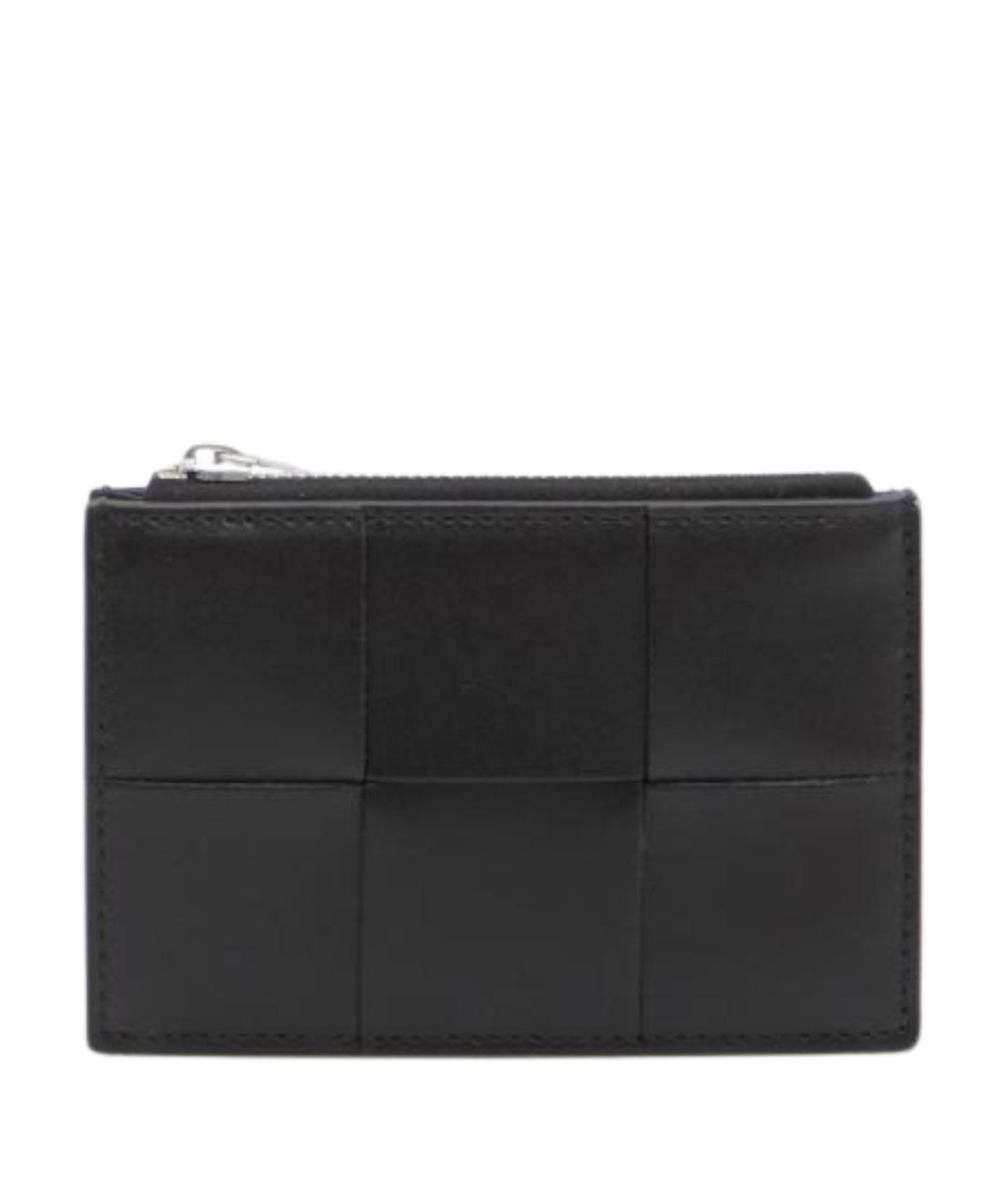 BOTTEGA VENETA Черный кожаный кошелек, фото 1