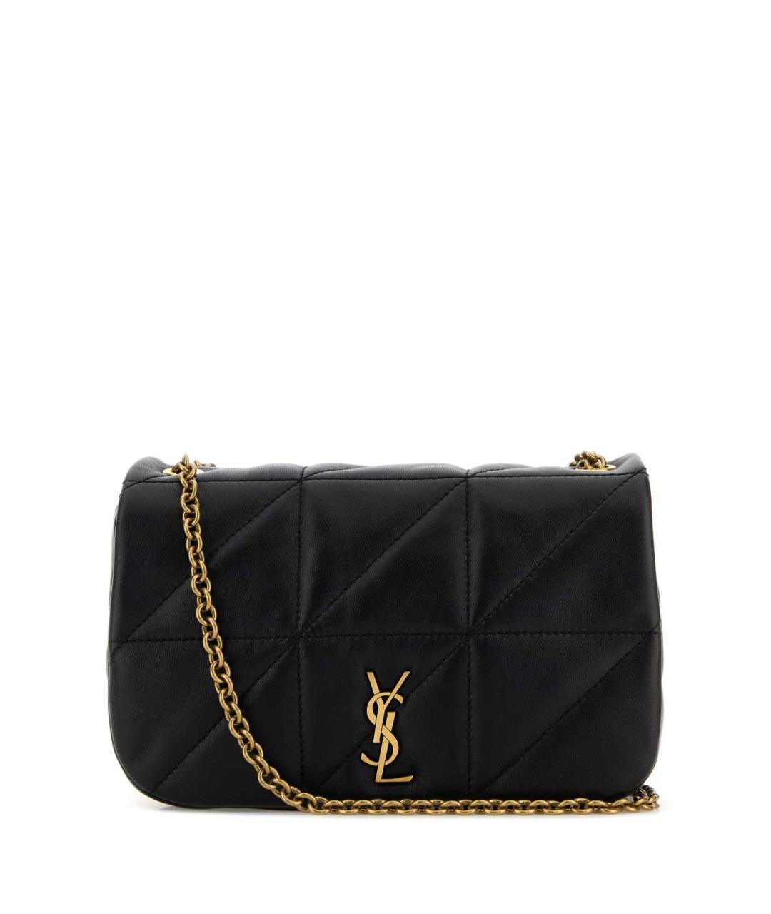 SAINT LAURENT Черная кожаная сумка через плечо, фото 1