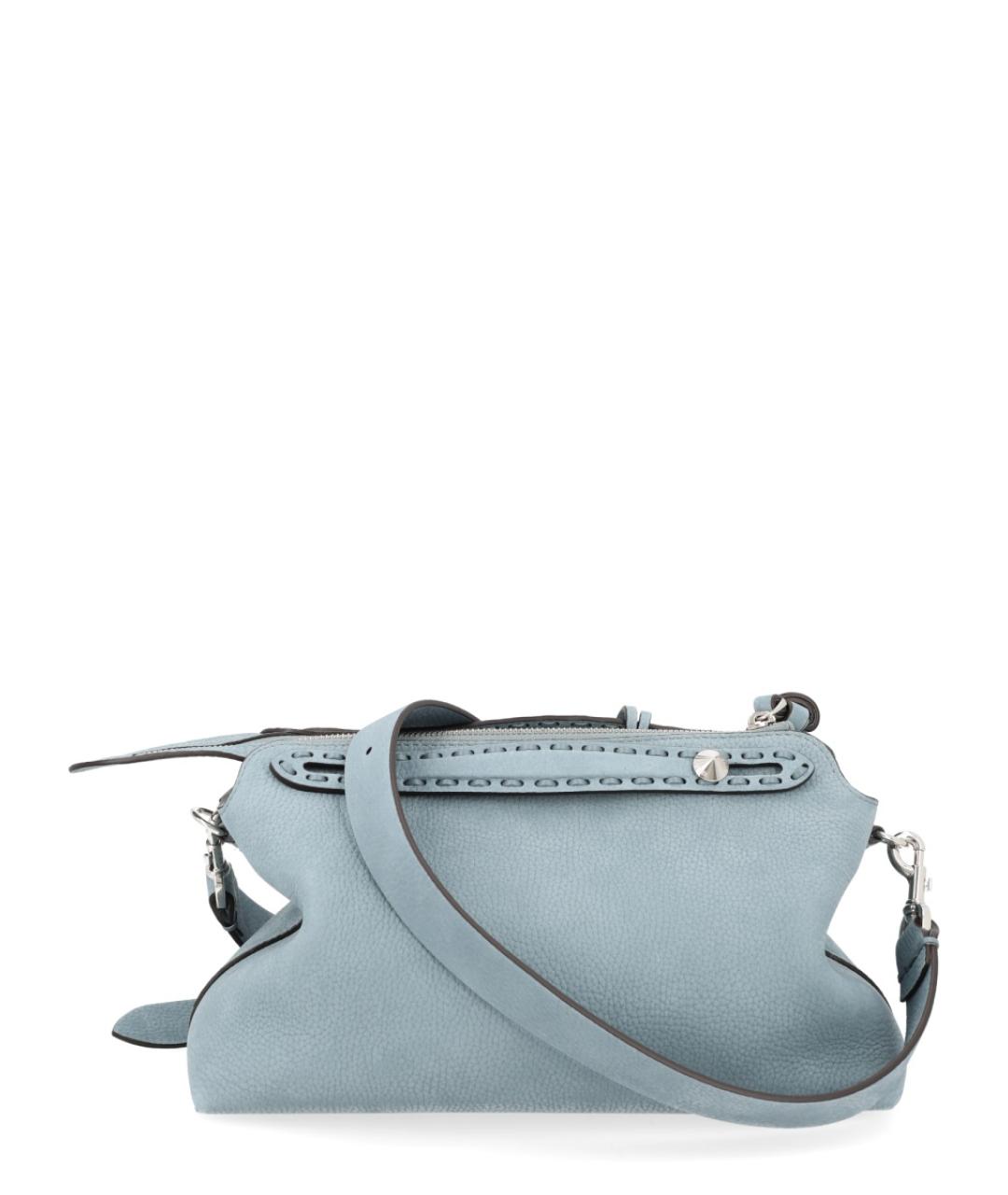 FENDI Голубая кожаная сумка через плечо, фото 3