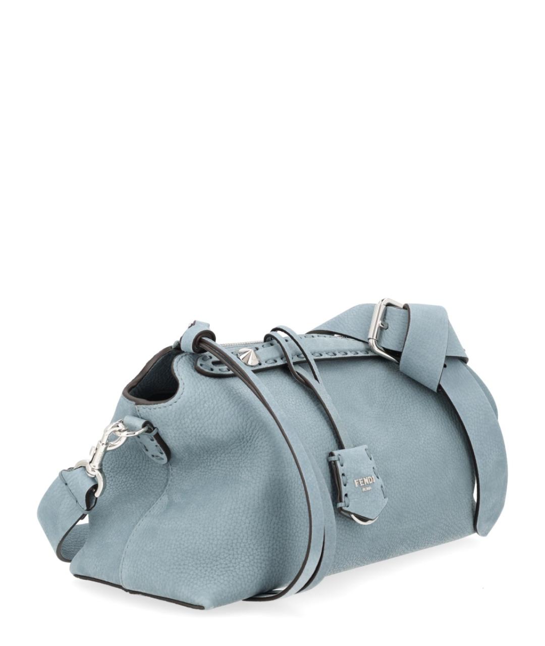 FENDI Голубая кожаная сумка через плечо, фото 2