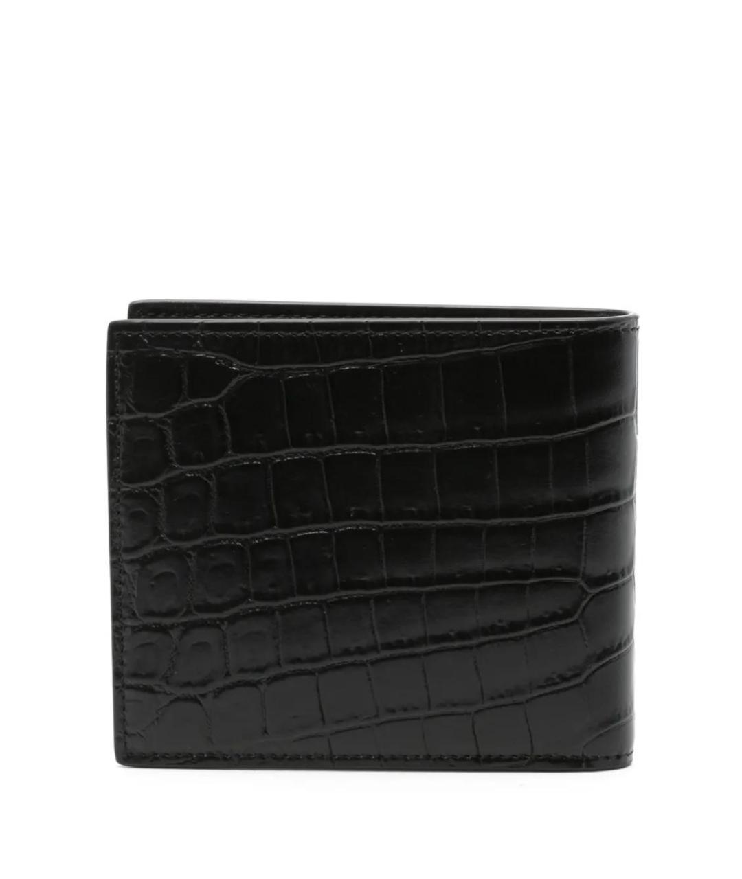 SAINT LAURENT Черный кожаный кошелек, фото 2