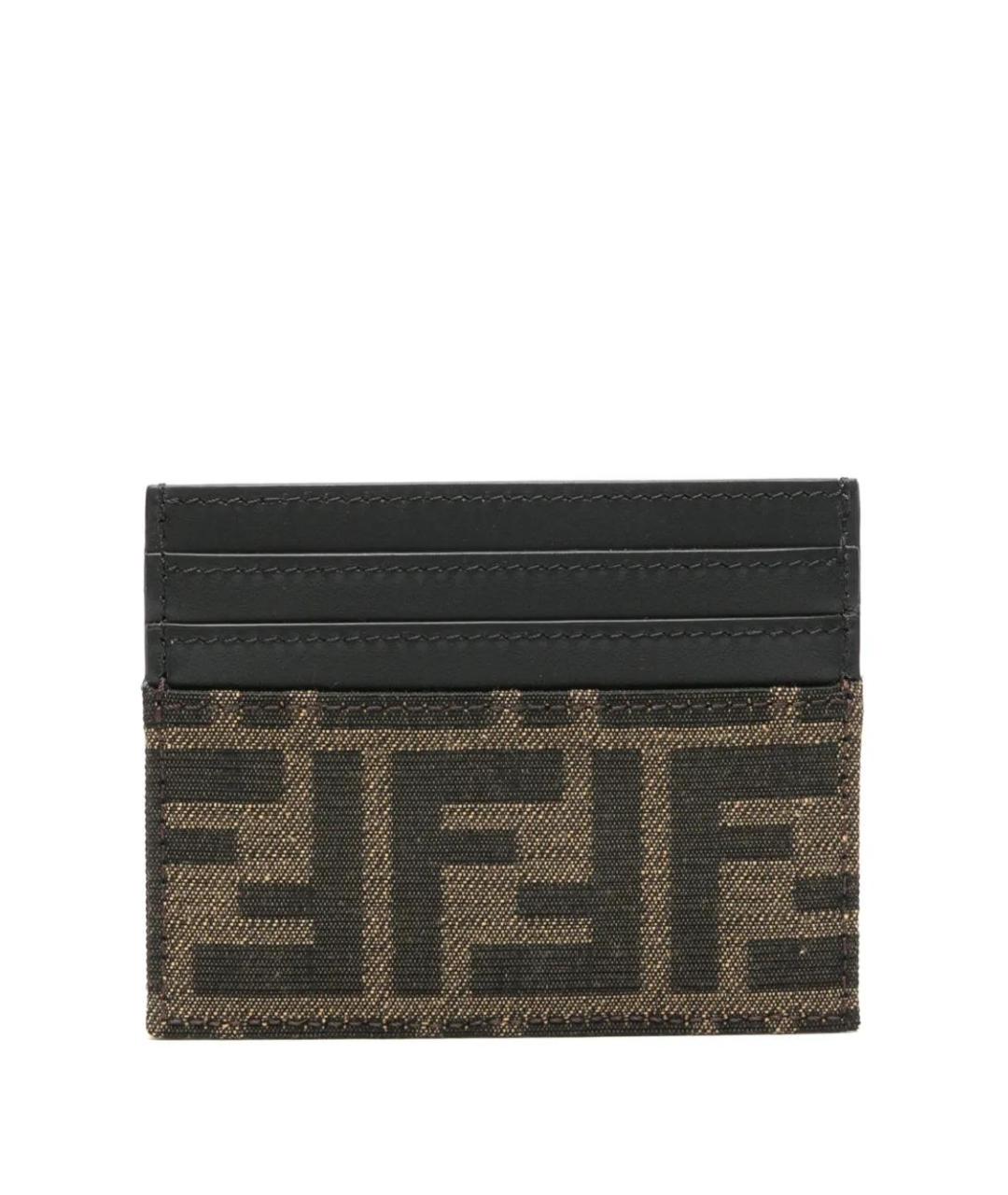 FENDI Коричневый кожаный кардхолдер, фото 2