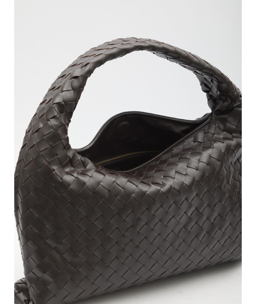 BOTTEGA VENETA Коричневая кожаная сумка через плечо, фото 4