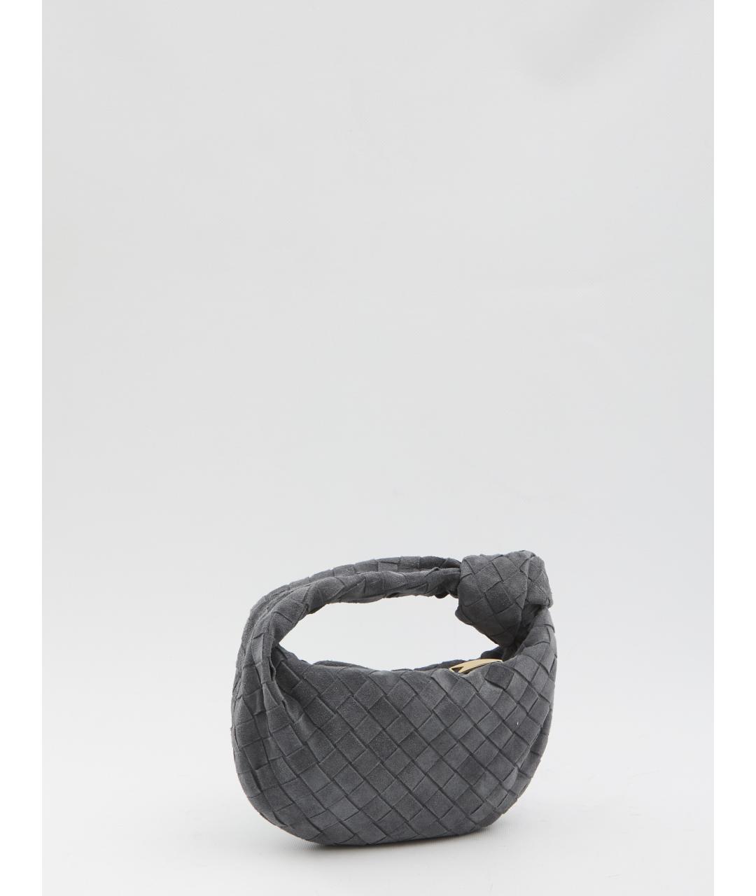 BOTTEGA VENETA Серая замшевая сумка с короткими ручками, фото 2