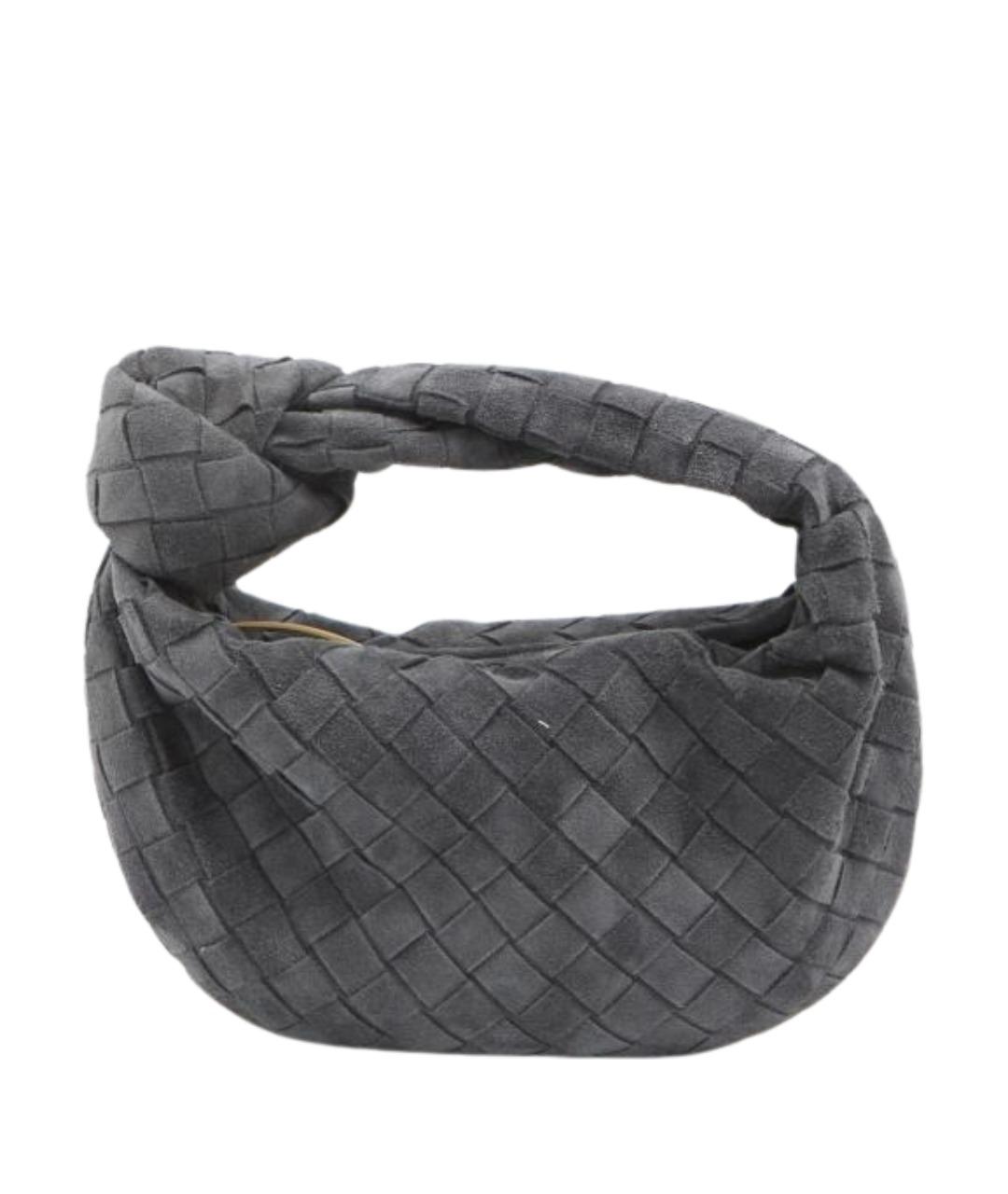 BOTTEGA VENETA Серая замшевая сумка с короткими ручками, фото 1