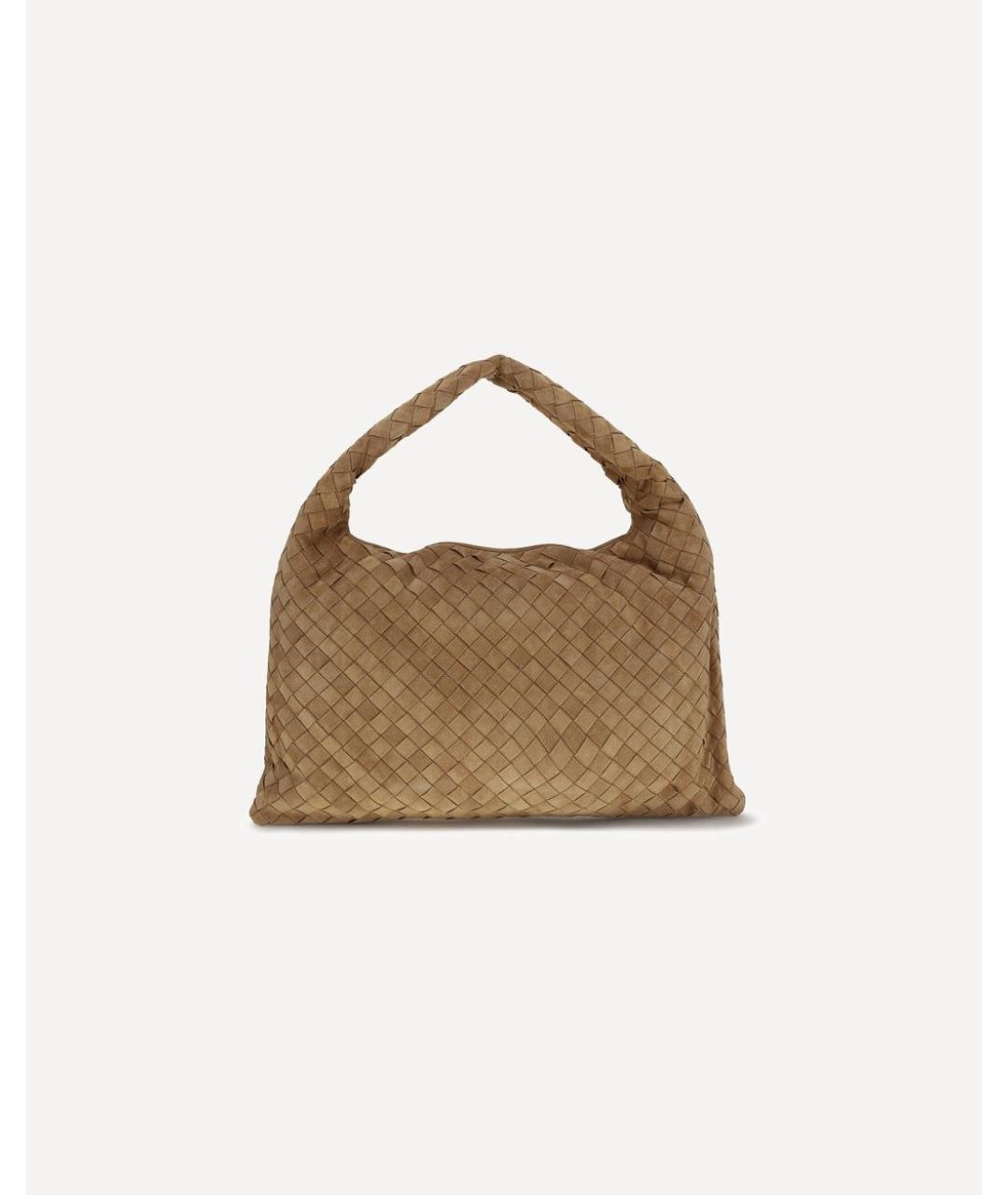 BOTTEGA VENETA Бежевая замшевая сумка через плечо, фото 4