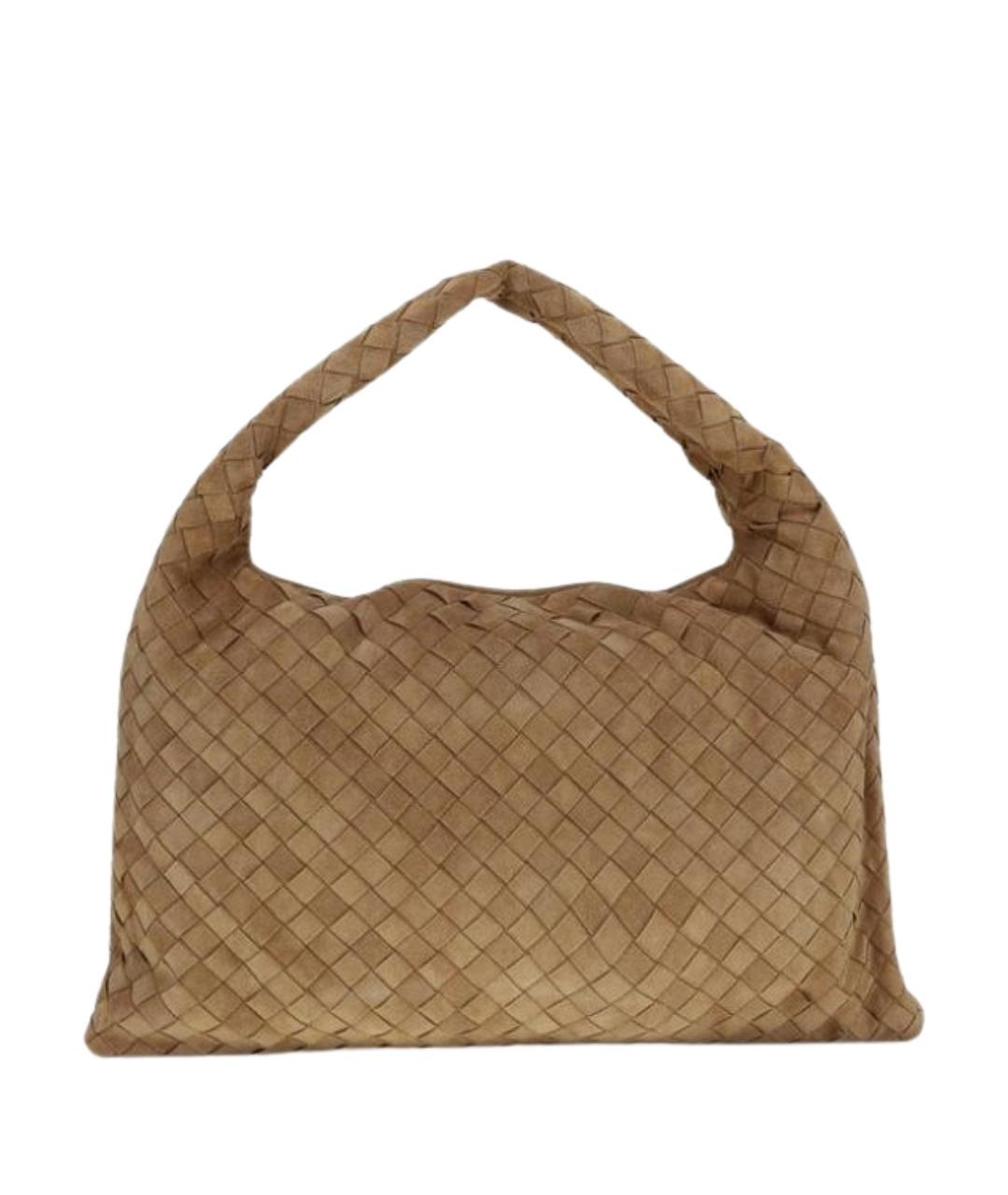 BOTTEGA VENETA Бежевая замшевая сумка через плечо, фото 1