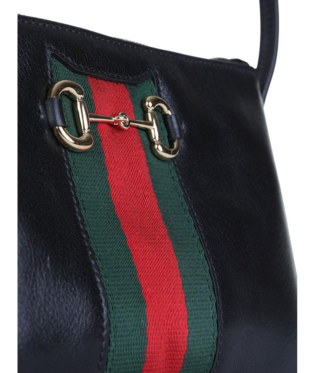 GUCCI Черная кожаная сумка через плечо, фото 2