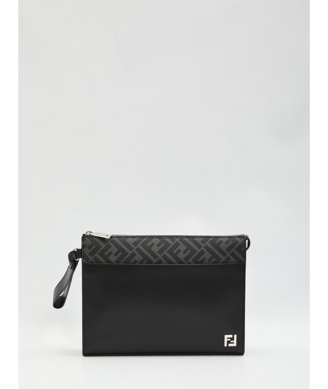 FENDI Черная кожаная папка для документов, фото 6