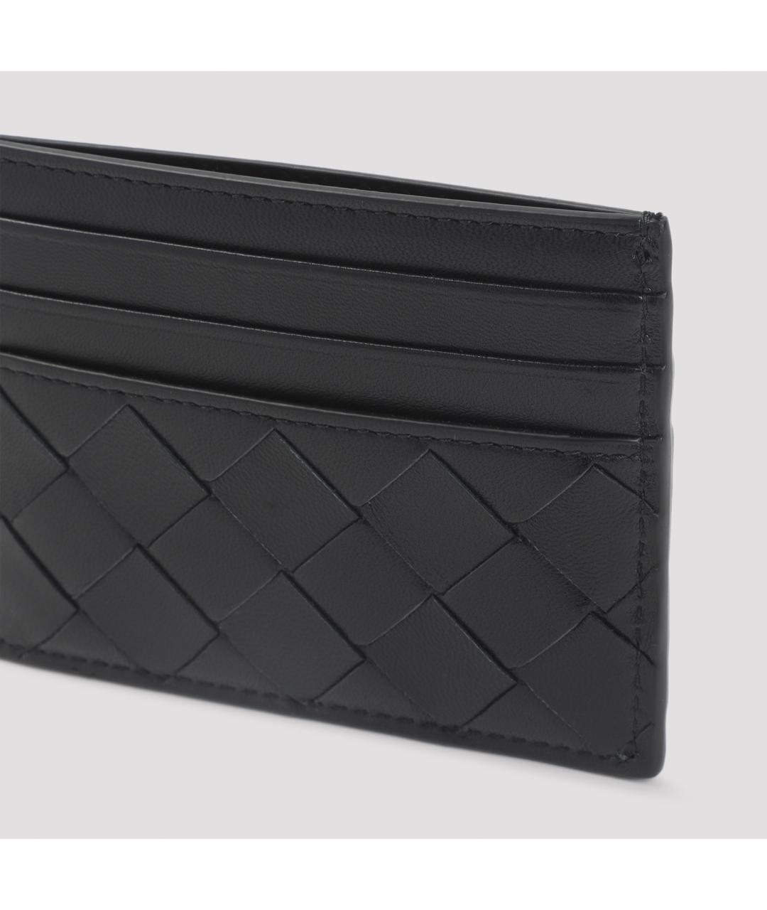 BOTTEGA VENETA Черный кожаный кардхолдер, фото 4