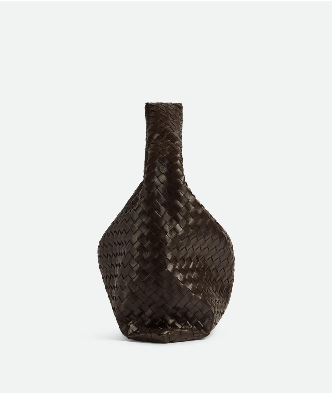 BOTTEGA VENETA Коричневая кожаная сумка через плечо, фото 4