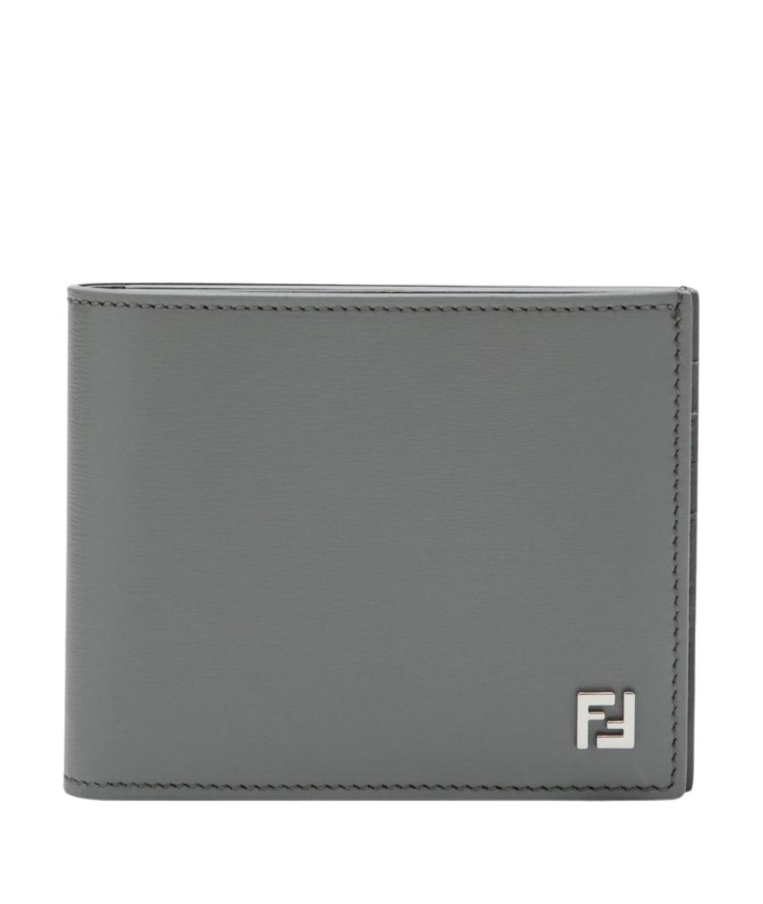 FENDI Серый кожаный кошелек, фото 1