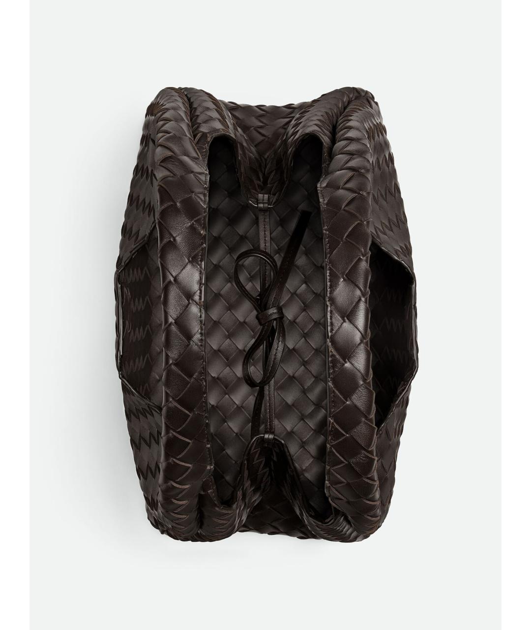 BOTTEGA VENETA Коричневая кожаная сумка через плечо, фото 3