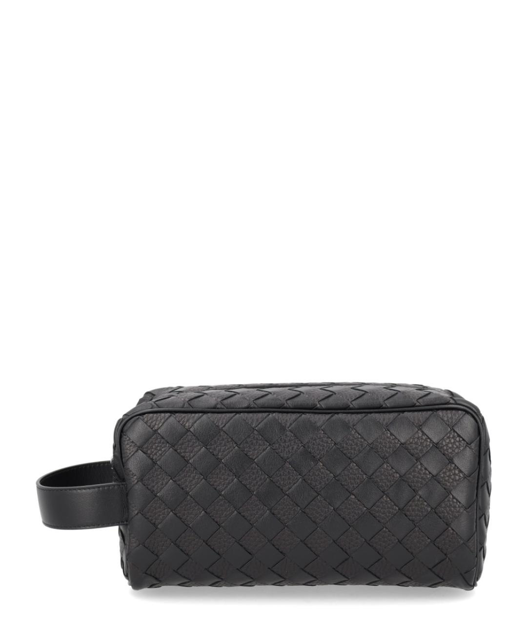 BOTTEGA VENETA Черная кожаная барсетка, фото 1