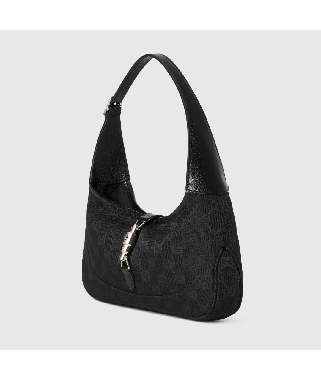 GUCCI Черная сумка через плечо из канвы, фото 2