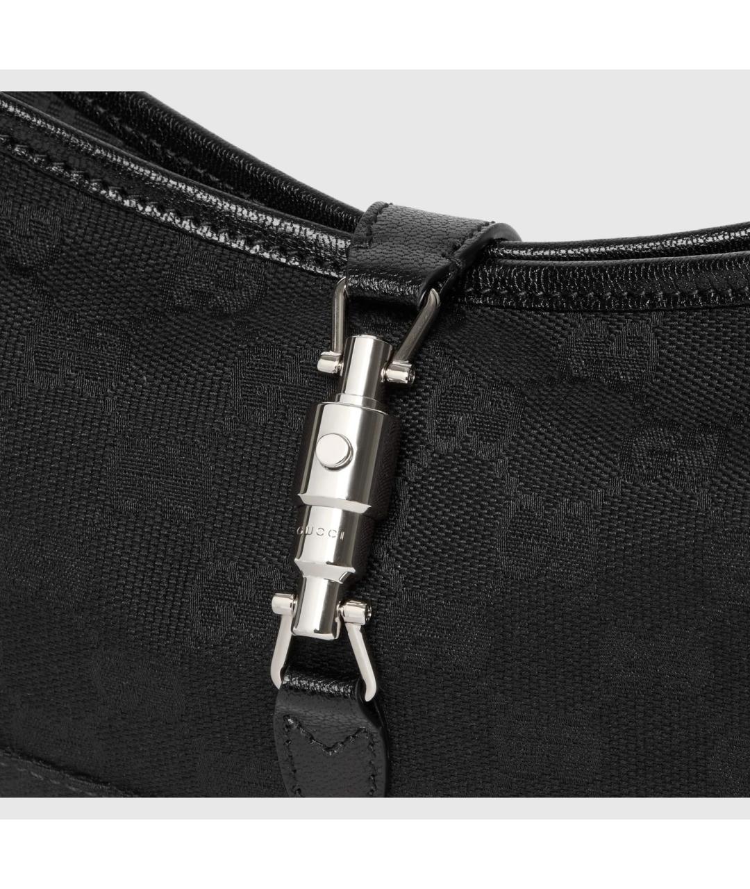 GUCCI Черная сумка через плечо из канвы, фото 3