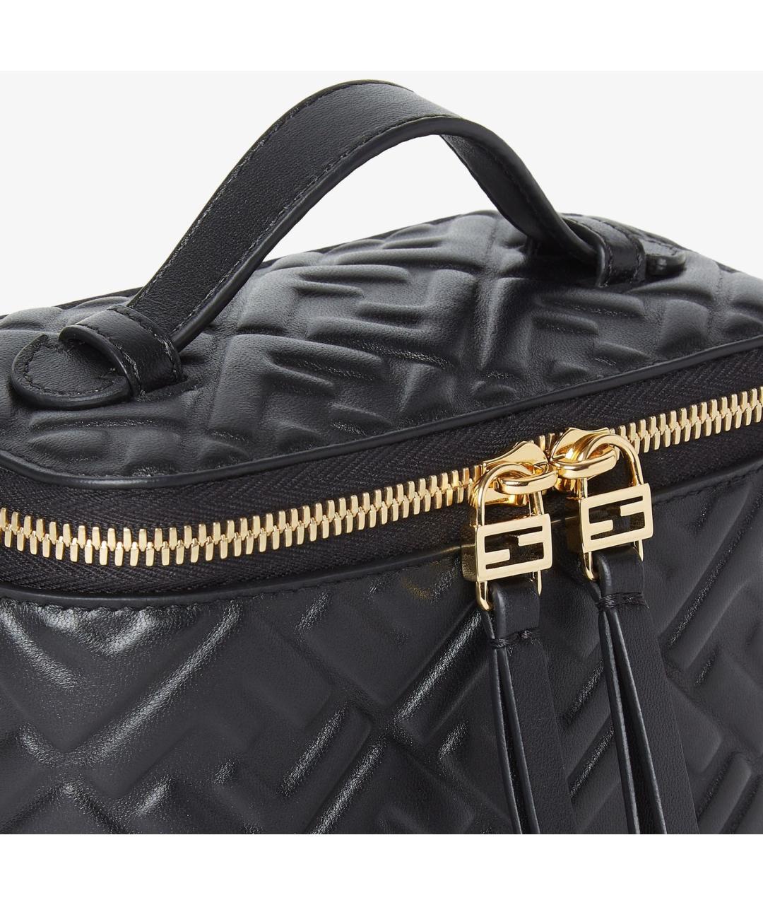 FENDI Черная кожаная сумка через плечо, фото 5