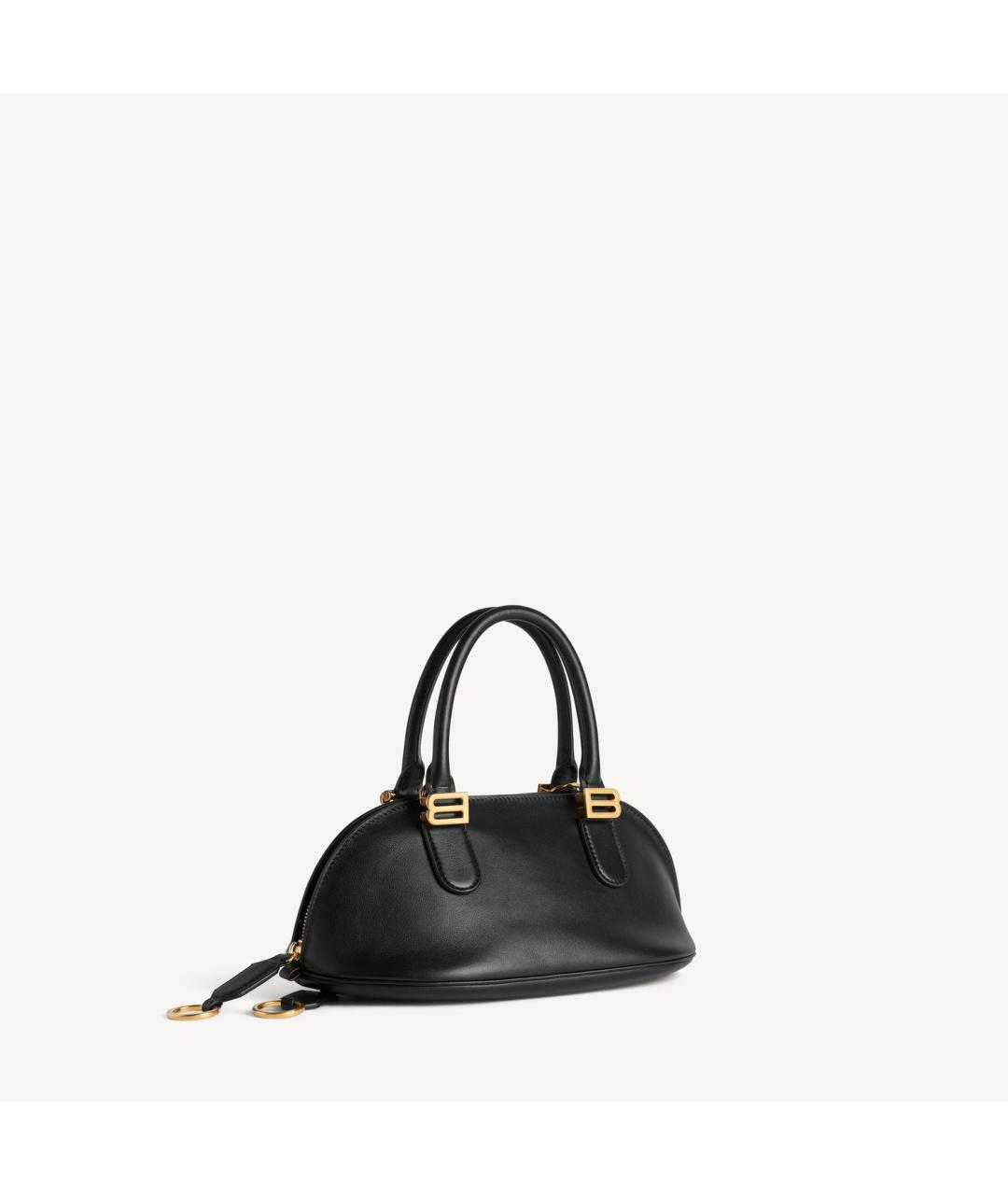 BALENCIAGA Черная кожаная сумка с короткими ручками, фото 2